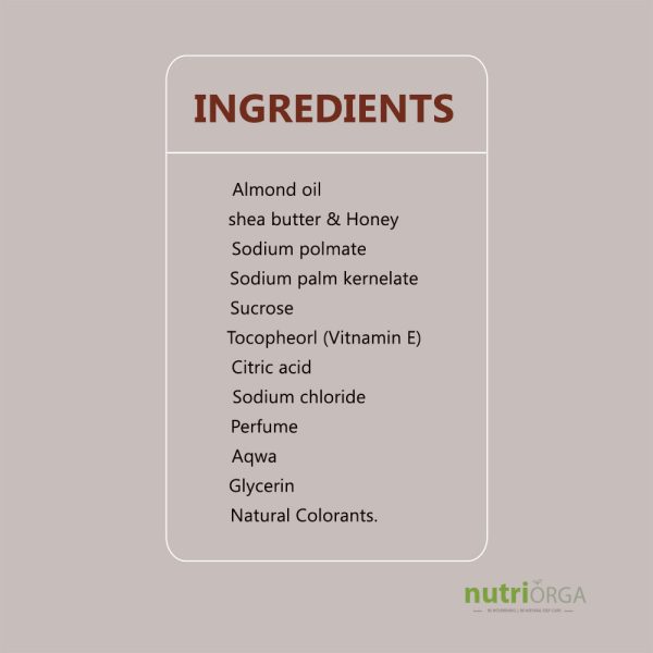 Pure Ingredients used in Almond Soap